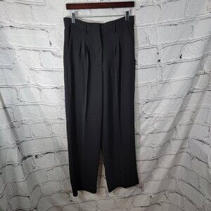 Jessica Simpson Black High Rise Wide Leg‎ Pleated Trouser Pants 10 Office Career